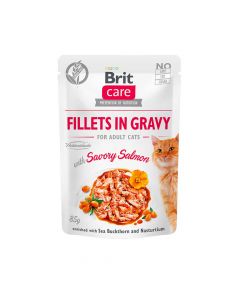 Brit Care Pouch Filetes Salmón para Gatos 85 gr