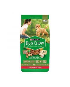 Dog Chow Carne y Pollo para Cachorros Razas Medianas y Grandes