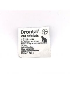 Antiparasitario DRONTAL Gatos - 1 comprimido - Aluminio