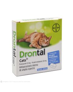 Antiparasitario DRONTAL Gatos - 2 comprimidos - Caja