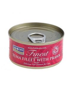 Fish4Cats Lata Finest Tuna Fillet with Prawn 70 gr