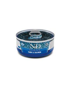 N&D Ocean Lata Atún y Salmón para Gatos 80 gr