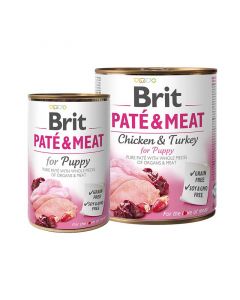 Brit Care Lata Paté & Meat de Pollo y Pavo para Cachorros