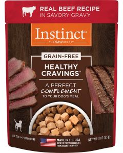 Instinct "Healthy Cravings" Grain-Free Pouch para Perros Receta Carne de Vacuno