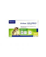 Milpro Virbac Antiparasitario Interno para Gatos 4 mg / 10 mg - 2 Comprimidos