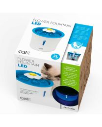 Bebedero Estilo Fuente Floral LED para Gatos
